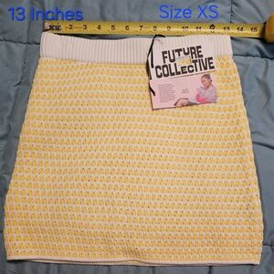 Target Yellow and White Mini Skirt
